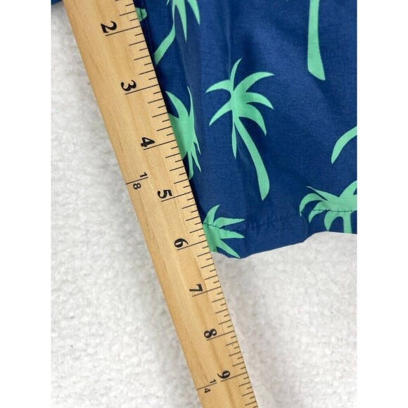 Tom & Teddy Swim Trunks Men’s Size XL Blue Palm Tree Print Beach Shorts - Picture 5 of 7